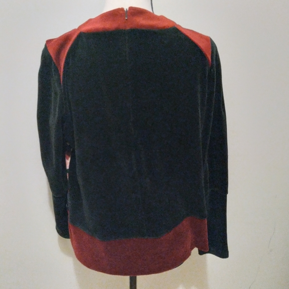 Calliste velour casual top size L - Picture 2 of 4
